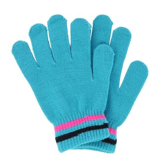 Polar Wear Girl's 3-6 Color Block Winter Beanie Scarf and Gloves Set - Picture 3 of 4